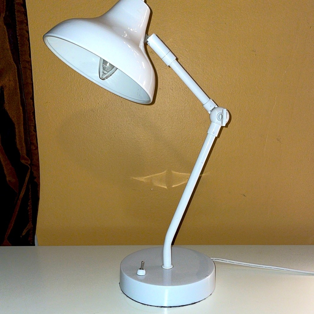 All white Studio night stand lamp